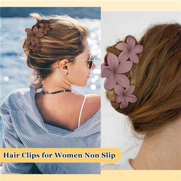 Large non slip claw hair clips set strong hold for thick hair women girls - Picture 4 of 7